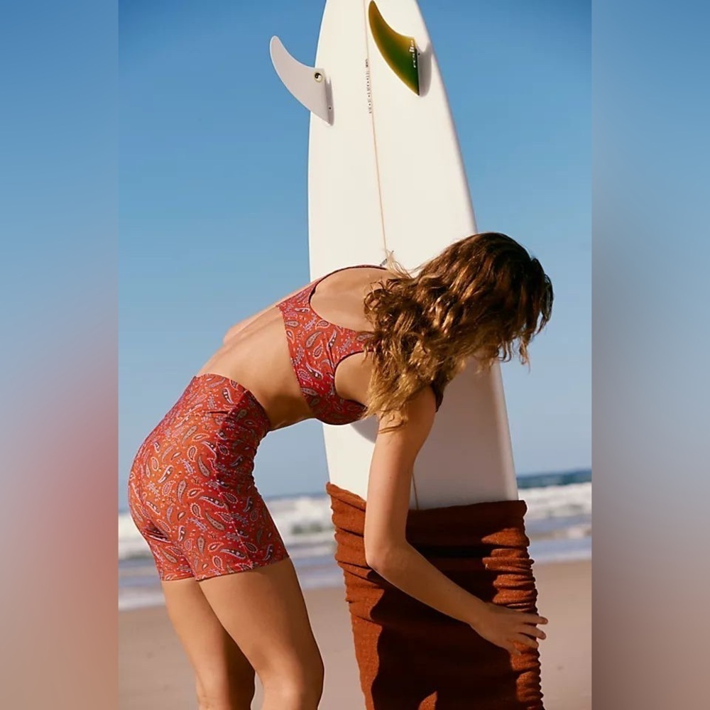 Free People x Acacia Luca Surf Bike Shorts Size S NWT